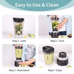 Personal Size Blender 250 Watts Power For Shakes Smoothies Seasonings Sauces With 15 Oz Portable To Go Cup,BPA-Free -Wilton Shop 41DmB2Oap6L