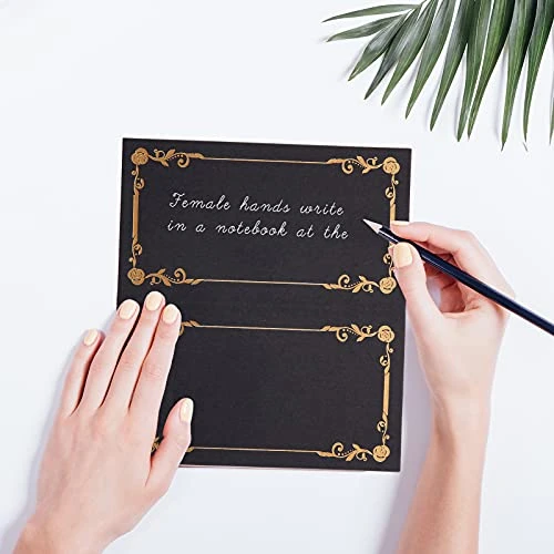 100 Pieces Black Place Cards For Weddings Or Party, Scored For Easy Folding, Place Cards For Table Setting, Food Tent Labels, Table Tent Cards For Receptions Parties Events Celebrations 5 100 Pieces Black Place Cards For Weddings Or Party, Scored For Easy Folding, Place Cards For Table Setting, Food Tent Labels, Table Tent Cards For Receptions Parties Events Celebrations - Image 3