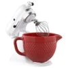 Ixing Ceramic Bowls Fit Kitchenaid Stand Mixer Bowl 5 Quart Tilt-Head Stand Mixer Bowl-Three-dimensional Lace Red -Wilton Shop 41DnJapvwKL