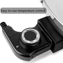 11.8-Inch Capacity Electric Skillet - For Simmer Fry Bake Steam (Silver) -Wilton Shop 41E61X5pvHL