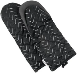 Heat Resistant Designer Kitchen Oven Mitts With Neoprene Non-Slip Grips And Hanging Loops | Set Of 2 100% Cotton Long Sleeve Kitchen Oven Mitts | 5.5" X 12" | Yellow Lemons -Wilton Shop 41E8babQT0L. AC