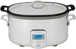 Electrics Stainless Steel And Ceramic Slow Cooker With Insert And Lid 6.5 Quart Nonstick 320 Watts Oval Shaped, Programmable, Dishwasher Safe 16 Electrics Stainless Steel And Ceramic Slow Cooker With Insert And Lid 6.5 Quart Nonstick 320 Watts Oval Shaped, Programmable, Dishwasher Safe -Wilton Shop 41EHFEzmluL. AC