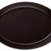 Staub Cast Iron Oval Roasting Dish, 32 Cm, Black