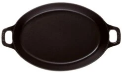 Staub Cast Iron Oval Roasting Dish, 32 Cm, Black