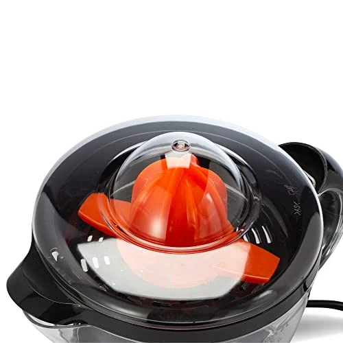 BPA-Free Electric Citrus Juicer Extractor, Compact Volume Pulp Control, Oranges, Lemons, Limes, Grapefruits With Easy Pour Spout, 40oz, Includes Two Juicing Cones, Black 8 BPA-Free Electric Citrus Juicer Extractor, Compact Volume Pulp Control, Oranges, Lemons, Limes, Grapefruits With Easy Pour Spout, 40oz, Includes Two Juicing Cones, Black - Image 6