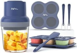 Baby Food Maker, HEYVALUE 13-in-1 Baby Food Processor Set For Fruit, Vegatable, Meat, Baby Food Blender With Baby Food Containers, Baby Food Freezer Tray, Baby Spoons, Silicone Spatula(Light Green) -Wilton Shop 41EMdNs6ySL. AC