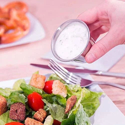 Camping Accessories Stainless Steel Dipping Cups: 2pcs Mini Condiment Cups Metal Wine Cup Sauces Bowl Ramekins Portion Cups Snack Appetizer Serving Dish For Home Restaurant Return Pallets 4 Camping Accessories Stainless Steel Dipping Cups: 2pcs Mini Condiment Cups Metal Wine Cup Sauces Bowl Ramekins Portion Cups Snack Appetizer Serving Dish For Home Restaurant Return Pallets - Image 2