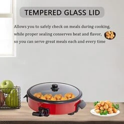 14" Family-Sized Nonstick Electric Skillet - Serves 4 To 6 People (5Qt.) -Wilton Shop 41ESIDldW0L