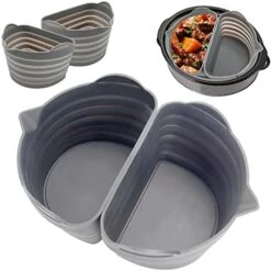 Slow Cooker Liners For Crockpot 6-Quart, Crock Pot Liners, Silicone Slow Cooker Liner For CrockPot, Slow Cooker Divider Insert, Reusable Slow Cooker Bags Liners Fit 6 Qt Oval Liner Or Round Pot (2 X Black) -Wilton Shop 41Eb8Bna5ML. AC