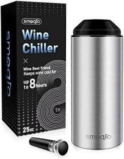 Wine Chiller, Wine Chiller Bucket With Adjustable Cover And Wine Saver Vacuum Pump, Double Walled And Vacuum Wine Bottle Chiller -Wilton Shop 41EhqRaYMML. AC