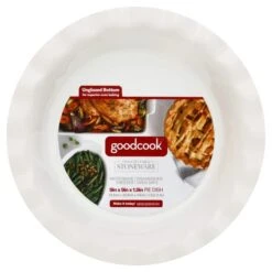 OOD COOK White Ceramic Pie Plate, 1 EA