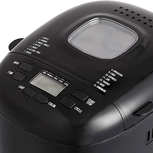 Mbj Bread Maker Non-Stick Bread Making Machine LCD Display And Intuitive Button Controls Setting Bakes Bread (Color : Black) 3 Mbj Bread Maker Non-Stick Bread Making Machine LCD Display And Intuitive Button Controls Setting Bakes Bread (Color : Black)