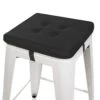 14 Inches Square Stool Cushions With Ties For Bar Stool, Breathable Square Chair Pads Seat Cushions With Anti-Slip Mat - One Pad Only (14", Black Velcro) -Wilton Shop 41Er0VkBDeL