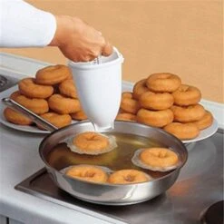 Plastic Doughnut Donut Maker Machine Mold DIY Tool Kitchen Pastry Making Bake Ware Stainless Steel White -Wilton Shop 41F2RZul5pL