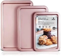 Baking Sheet Pan Set, Cookie Sheet For Oven, Nonstick Bakeware Sets With Wider Grips, 3 Pack Half/Jelly Roll/Quarter Baking Tray, Premium, Dishwasher Safe - Dark Grey 18 Baking Sheet Pan Set, Cookie Sheet For Oven, Nonstick Bakeware Sets With Wider Grips, 3 Pack Half/Jelly Roll/Quarter Baking Tray, Premium, Dishwasher Safe - Dark Grey -Wilton Shop 41F589meWEL. AC