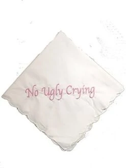 Perfect Bridesmaid Gift No Ugly Crying Wedding Handkerchief Embroidered Set Of 8 Wedding Favors- Bridal Party Favors(Black) -Wilton Shop 41FMTNqTMUL. AC
