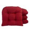 Gripper Twillo Universal Non-Slip Tufted Chair Cushions, 15" X 15", Red 4 Pack -Wilton Shop 41FNLG7KEaL
