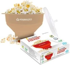 Collapsible Silicone Microwave Hot Air Popcorn Popper Bowl With Lid And Handles - Red -Wilton Shop 41FO3jg4ItL. AC
