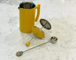 Double-Walled Stainless Steel French Press Coffee Maker, Dilly Bean Green, 34 Fl Oz. -Wilton Shop 41FRIYwNcaL