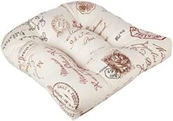 French Postale Reversible Chair Pad, Set Of 2,Red -Wilton Shop 41FfXjN4EvL. AC