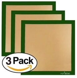 Set Of 3-14" X 14" -Silicone Re-Usable Non-Stick Ultra Premium Dehydrator Sheets Compatible With Excalibur Silpat Tray Liner Flex Fruit Leather Roll Up Jerky Oven Baking Mat -Wilton Shop 41FydeIQdcL