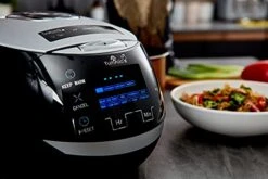 Asia Sakura Rice Cooker With Ceramic Bowl And Advanced Fuzzy Logic (8 Cup, 1.5 Litre) 6 Rice Cook Functions, 6 Multicook Functions, Motouch LED Display, 120V Power (Black And Silver) 11 Asia Sakura Rice Cooker With Ceramic Bowl And Advanced Fuzzy Logic (8 Cup, 1.5 Litre) 6 Rice Cook Functions, 6 Multicook Functions, Motouch LED Display, 120V Power (Black And Silver) -Wilton Shop 41GIqGImCHS