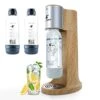 Sparkling Water Maker, Soda Maker Machine For Home Or Office, With 3×1.0L BPA-free Sparkling Water Bottle, Compatible With Any Screw-in 60L CO2 Carbonator(NOT Included)(Wooden) -Wilton Shop 41GMeBRoOdL