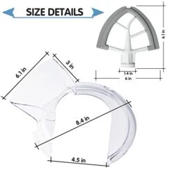 Pouring Shield For KitchenAid 4.5 And 5 Quart Tilt-Head Stand Mixers Stainless Steel Bowls ONLY, Secure Fit Splatter Guard, And Flex Edge Beater For KitchenAid 4.5-5Qt Tilt-Head Stand Mixers -Wilton Shop 41GN2rG4yAL