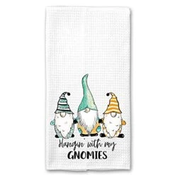 Hanging With My Gnomes, Gnome Microfiber Kitchen Towel Holiday Home Decor