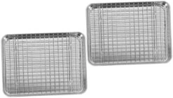 2 Sets Cooling Steel Bbq Kitchen Plate For Container Barbecue Cookie Baking Fish Pan Stainless Tool Cooking Rack Accessories Grill With Food Outdoor Tray Wire Toast Oven Pans Home 17 2 Sets Cooling Steel Bbq Kitchen Plate For Container Barbecue Cookie Baking Fish Pan Stainless Tool Cooking Rack Accessories Grill With Food Outdoor Tray Wire Toast Oven Pans Home -Wilton Shop 41GV6b3OYdL. AC