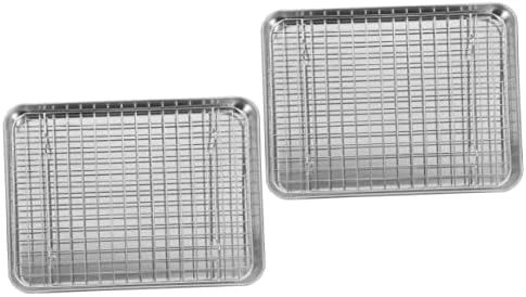 2 Sets Cooling Steel Bbq Kitchen Plate For Container Barbecue Cookie Baking Fish Pan Stainless Tool Cooking Rack Accessories Grill With Food Outdoor Tray Wire Toast Oven Pans Home 10 2 Sets Cooling Steel Bbq Kitchen Plate For Container Barbecue Cookie Baking Fish Pan Stainless Tool Cooking Rack Accessories Grill With Food Outdoor Tray Wire Toast Oven Pans Home - Image 8