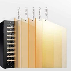 ATAAY 30 Bottle Thermoelectric Wine Cooler/Chiller, Counter Top Red & White Wine Cellar, Wide Area Constant Temperature/Smart Touch Operation/Air-Cooled And Frost-Free -Wilton Shop 41Gc34OndkL