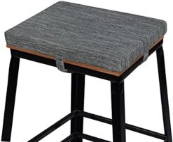 Baibu Set Of 2 Rectangle Bench Stool Cushion, Non-Slip Saddle Stool Seat Cushions Bar Stool Cushion With Machine Washable Cover - 2 Cushions Only (Blue, 18x9.5x1.5in) -Wilton Shop 41GeeKWEFL. AC