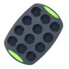 Silicone Muffin Pan 12 Cups Mini Size, Non-stick And Easy Pop Out Muffin Tin, Good Grip Perfect Result Cupcake Baking Tray, Egg Tart Bite Mini Pie Molds, Dark Grey -Wilton Shop 41GmqdOE17L