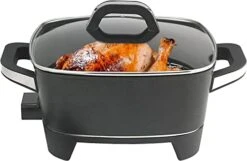 NStick Extra Deep Electric Skillet - For Roast Fry (12 Inch)