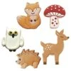 Woodland Cookie Cutters 5-Pc Set Made In USA By Ann Clark, Fox, Deer, Owl, Hedgehog, Mushroom