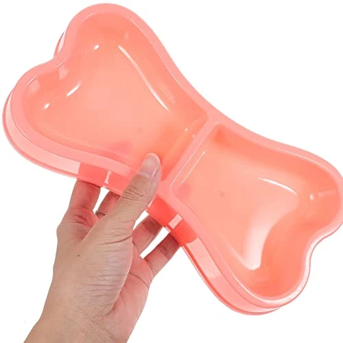 Dog Birthday Cake Mold- Silicone Bone Shape Reusable Cake Baking Pan Safe And Healthy Bakeware, Pink 8 Inches 4 Dog Birthday Cake Mold- Silicone Bone Shape Reusable Cake Baking Pan Safe And Healthy Bakeware, Pink 8 Inches - Image 2