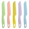 5 Pieces Kids Kitchen Knife Set, Toddler’Plastic Kitchen Knife Set - Kids Safe Cooking Knives, Chef Nylon Knife/Children's Fruit Knife, Cake Knife，Bread Knife, Lettuce Knife Or Salad Knife -Wilton Shop 41Gw423TYBL