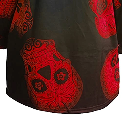 VODMXYGG Womens Pullover Dress Long Sleeve Printed Halloween Skull Print Sweatshirt Casual Fashion Basic Tops 6 VODMXYGG Womens Pullover Dress Long Sleeve Printed Halloween Skull Print Sweatshirt Casual Fashion Basic Tops - Image 4