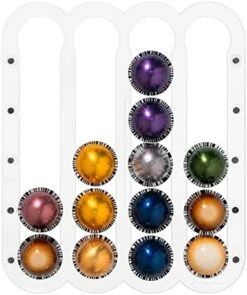 Coffee Pod Holder For Nespresso Vertuo Capsules - Magnetic Holder Suitable To Be Mounted On The Fridge (Black) -Wilton Shop 41H7N0E7pEL. AC