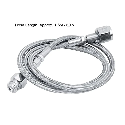 Adapter Hose Kit, CO2 1.5m 60in Soda Water External Hose Adapter Kit Connector Soda Accessories Refill Station Connector Kit External Hose Connection For Filling Soda Tank(Silver TR21-4, G1/2) 8 Adapter Hose Kit, CO2 1.5m 60in Soda Water External Hose Adapter Kit Connector Soda Accessories Refill Station Connector Kit External Hose Connection For Filling Soda Tank(Silver TR21-4, G1/2) - Image 6