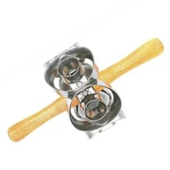 Donut Cutter Roller-Touchliit Donut Metal Mold Rotary Donut Cutter -Pastry Dough Baking Roll - For Donut Making