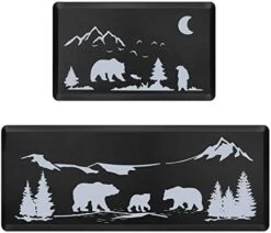 Hoikwo 2 Pcs Home Kitchen Decor Bear Rugs And Mats For Floor, Apartment Essentials, 0.47inch Thick Cushioned Anti Fatigue Mats Winter Kitchen Floor Mat For Sink, Laundry, Office -Wilton Shop 41HFaJSDaoL. AC