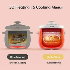 Electric Stew Pot, Ceramic Soup Porridge Cooker, Slow Cookers With Lid, 1L, White -Wilton Shop 41HHp5jxZNL