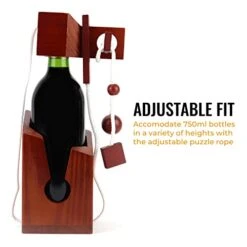 Cork Genius Wine Puzzle, Wooden Wine Bottle Puzzle Game For Adults, Bottle Lock Mind Puzzle, Wine Gifts And Accessories For Wine Lovers -Wilton Shop 41HNcNbfrrL
