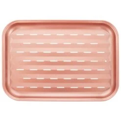 DOITOOL Grill Basket Griddle Grill Pan Portable Multifunctional Meat Veggie Barbecue Carbon Steel Plate Family Grilling Frying Pan For Home Outdoor Camping Copper Color Grill Pan