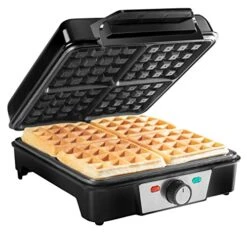 Four Square Belgian Waffle Maker, Extra Large Stainless Steel Kitchen Appliance With Nonstick Waffler Iron Plates, Makes 4 Fluffy Waffles, Griddle Is Great For Family Breakfast Or Gift -Wilton Shop 41HhKK5ORJL