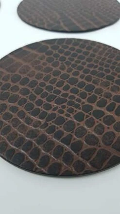 Set Of Small Round Placemats And Coasters, 4 Table Mats And 4 Coasters, Place Mats 12.99 Inches Dining Table Set (Crocodile Style) -Wilton Shop 41Hr1rRQ8BL