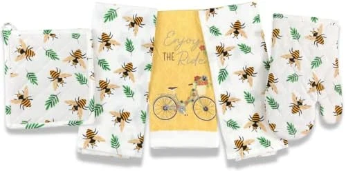 GENERIC Fruit Kitchen Towels And Pot Holder: Watercolor Oranges And Leaf Print On Flat Weave Cotton With Easy Hang Fabric Loops (Orange You Smart) 8 GENERIC Fruit Kitchen Towels And Pot Holder: Watercolor Oranges And Leaf Print On Flat Weave Cotton With Easy Hang Fabric Loops (Orange You Smart) - Image 6