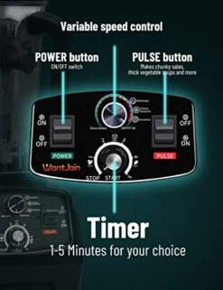 Professional Blender, Countertop Blender ,Blender For Kitchen Max 1800W High Power Home And Commercial Blender With Timer, Smoothie Maker 2200ml For Crushing Ice, Frozen Dessert, Soup,fish -Wilton Shop 41I6IBC4xKL